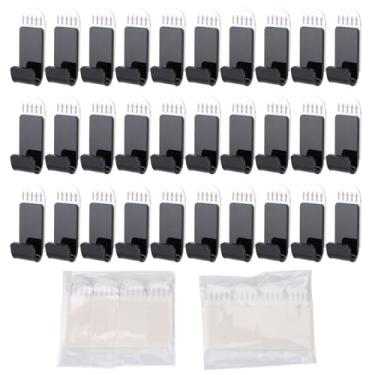 Imagem de 30 Definir Montagem de Parede de Rack de Armazenamento de Registro, Ganchos Ajustáveis ​​CD Pratele (Preto)