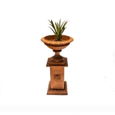 Imagem de Conjunto Vaso Arcos Da Lapa + Base Flores Ferro Fundido