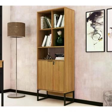 Imagem de Armário 02 Portas Com Chave Pes Tubular Me4155 Amendoa