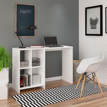 Imagem de Escrivaninha Artely Matrix Com 4 Nichos 110cm De Largura Branco Fosco