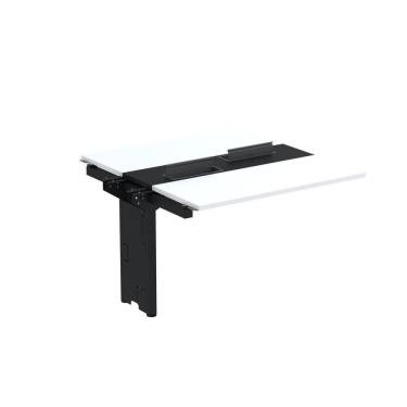 Imagem de Complemento De Mesa Plataforma Para Coworking Para 2 Pessoas 130x140 Branco-preto