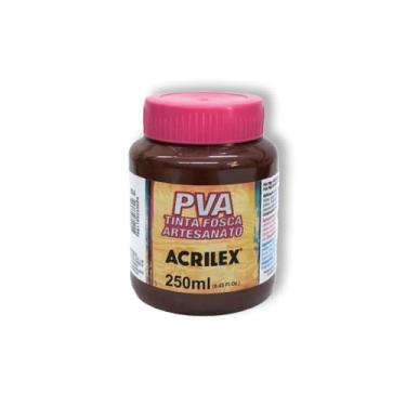 Imagem de Tinta PVA Fosca para Artesanato Acrilex 250 ml Marrom Escuro - 526