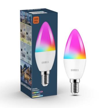 Imagem de OHLUX Lâmpada Led E12, Lâmpadas De Candelabro Inteligentes 4W, Equivalente A 40 Watts, Que Muda Cor 3000-6000K+Rgb Compatível Com Alexa E Google Home, Vela Pequena Controle Voz, 1 Pacote