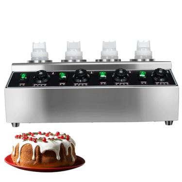 Imagem de YOOKTEN Aquecedor Elétrico Comercial Para Molho De Queijo, 0,68 X 4 Qt, Chocolate Quente, Nacho, 86-185 ℉, Fudge Com Garrafas Ajustáveis