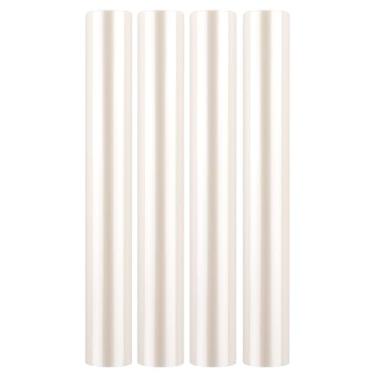 Imagem de Briartw Pacote Com 4 Rolos De Rolo Folha Térmica Brilho Branco Perolado Para Artesanato, Sistema Ativação Por Calor/Caneta Térmica, Transferência 6 Pol. X 9,84 Pés, Folhas Metálica