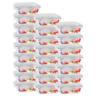 Imagem de 24 Potes de Vidro Hermético c/ Tampa 4 Travas Pequeno Marmita - PRATIC