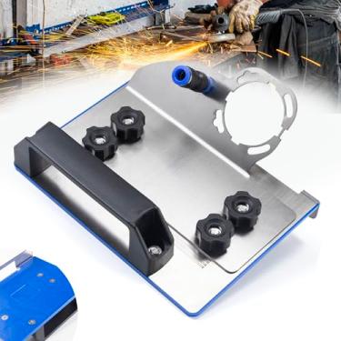 Imagem de YUENGJGI Ferramenta De Chanfradura Azulejo 45 Graus Com Placa Base Azul - Suporte Esmerilhadeira Angular Tipo 100 Em Aço Inoxidável, Graus, Fixo, Interface Tubo Água