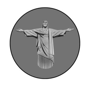 Imagem de Adesivo Decorativo Redondo Personalizado, Tema Brasil, 15 cm, Modelo BZ-208 a BZ-2016 (BZ-211, ADESIVO PAPEL TRANSPARENTE, 15CM)