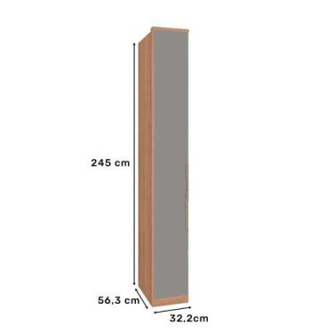 Imagem de Guarda Roupas Modulado 1 Porta e Prateleiras 245x32,2cm Setiba Plus Ca