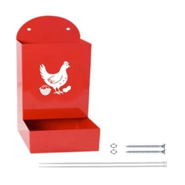 Imagem de IEUDNS Comedouro para pintinhos, alimentador suspenso para gado, aves, recipiente de alimentação para cães, leitões, ovelhas, galinhas, patinhos, Vermelho