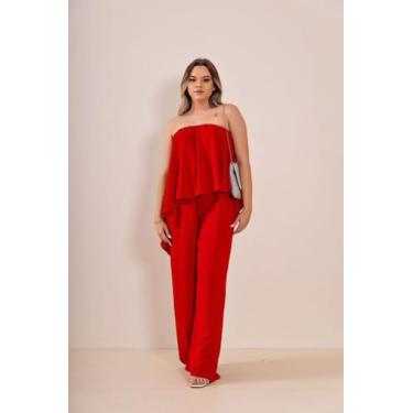 Imagem de Macacão longo feminino Mabi vermelho - Use Maia , 36