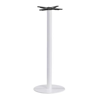 Imagem de Base De Mesa De Jantar Redonda Pisa Beta Bistrô Fratini 106 Cm (altura) Aço Cor Branco Disco Redondo