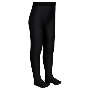 Imagem de Meia-Calça Infantil Lobinha Lupo 02570-001 Fio 20, Preto, P