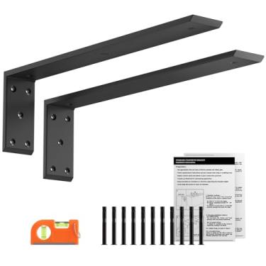 Imagem de LEOPO Suportes de bancada de 50,8 cm, pacote com 2, 3/20.3 cm de espessura, suporte de bancada em L para prateleiras, suporte para bancadas de quartzo/granito/madeira/concreto/laminado