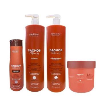 Imagem de Kit Arvensis Cachos Naturais - Shampoo 1L + Condicionador 1L + Máscara