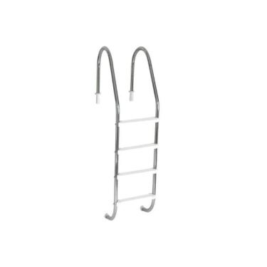 Imagem de Escada para Piscina Tradicional 1 1/2" em Aço Inox 4 Degraus Anatômicos em ABS - Sodramar