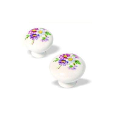 Imagem de Puxador de porcelana 21013 bskf, 32mm