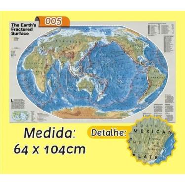 Imagem de Mapa Mundi em Painel de Lona - Modelo 5 - Micro Oficina