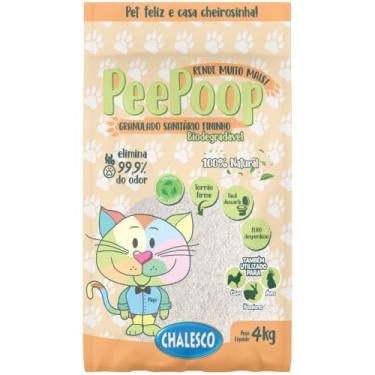 Imagem de Chalesco Peepoop Areia Higiênica Biodegradável de Mandioca para Gatos Grãos Finos 4 kg