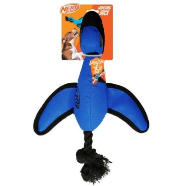 Imagem de Nerf Dog Pato de de Nylon Grande com Design Interativo, Azul (3473)