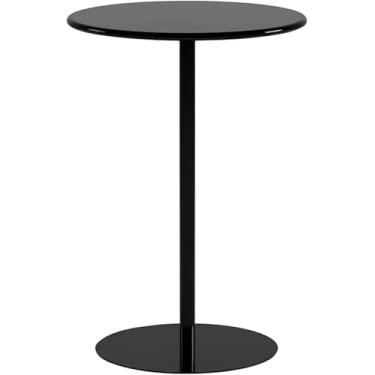 Imagem de Mesa Lateral De Metal, Mesa De Café Redonda, Mesas De Acento Modernas Para Varanda Quarto Café Cozinha E Sala De Estar, E, 48x72cm(18.9x28.3in)