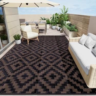 Imagem de Tapete impermeável para áreas externas OLANLY 3x4 m, tapete de palha de plástico para áreas externas, para camping, tapete para trailer, carpete para áreas externas, carpete para varanda, deck