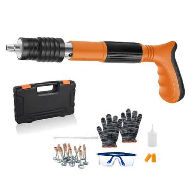 Imagem de Pistola de Fixaçao Finca Pino Rebitadeira Obra Reparo EPI Segurança Ac
