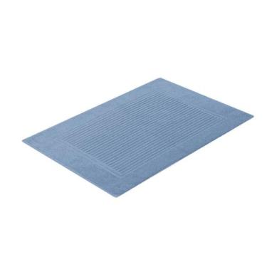 Imagem de Toalha de Piso Pés Tapete Buddemeyer Canelado 100% Algodão, Azul 3217