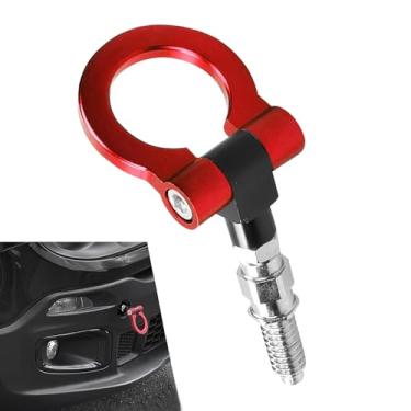 Imagem de ijuicy Gancho de reboque estilo pista de corrida de carro, gancho de reboque de para-choque dianteiro, acessórios de modificação de carro, compatível com 97-06 série 3/série 5/série 7/Z3/Z4, 03-14