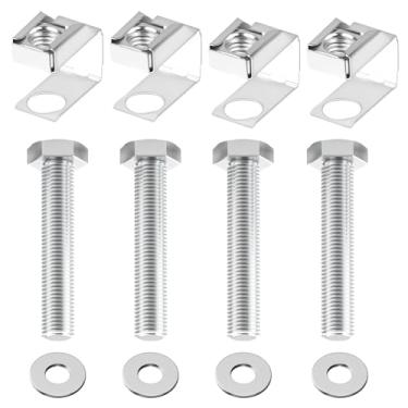 Imagem de YESHMA Kit de hardware de flange do coletor de escape conjunto de 4 porcas em U para Ram 1500 2500 3500 4500 5500 2011-2024 para Dodge Dakota 2004-2010 para Jeep Wrangler 2007-2012 Substituir para