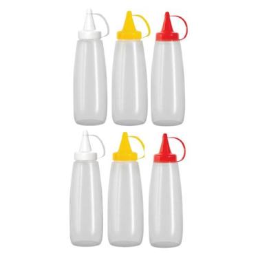 Imagem de 6 Bisnagas Com Tampa Molhos 2 Ketchup 2 Mostarda 2 Maionese - Panamby