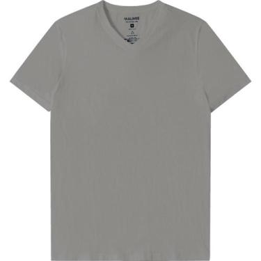 Imagem de Camiseta Básica Masculina Gola V Malwee Ref. 04422, Cinza 70204, XGG