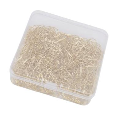 Imagem de GLOGLOW Coração Shaped Paper Clips Paperclips Coração Shaped Clips 200 Pcs Elegante Bonito Ferro De Metal para Escritório Escola Casa Com Caixa De Armazenamento Transparente (Dourado)
