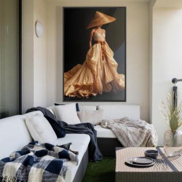 Imagem de Quadro Décor La Damma - MeMoldura, 60x90cm, Moldura Preta + Vidro