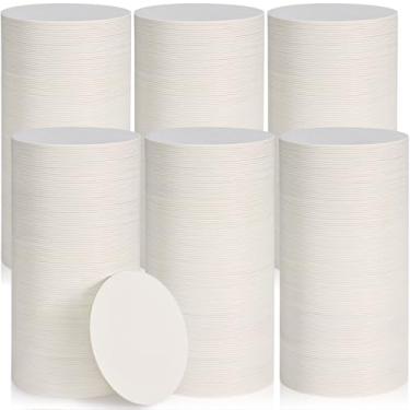 Imagem de 800 peças de porta-copos de papel descartáveis, GOH DODD espessado (1,5 mm) porta-copos de barra de 10 cm em branco absorvente a granel para bebidas faça você mesmo artes artesanato festa de casamento