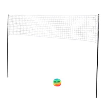 Imagem de Phefop de Rede de Vôlei Portátil Ao Ar Livre, Kit Completo de Jogo Esportivo Ao Ar Livre Com Postes de Aço, Bolsa de Transporte, para Quintal, Praia, Configuração Com Hastes de Suporte