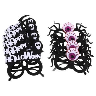 Imagem de TOYANDONA 8 óculos para festa de Halloween: óculos assustadores em formato de globo ocular e ceifador, cores sortidas, acessórios em tecido não tecido para decoração de festa de Halloween