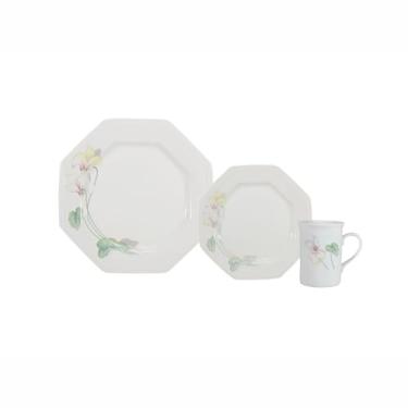 Imagem de Serviço de 18 Peças com Caneca em Porcelana, Decoração Encanto, Porcelana Schmidt