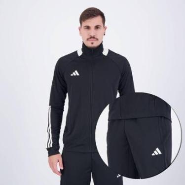 Imagem de Agasalho Adidas Sereno Três Listras Aeroready Preto-Masculino