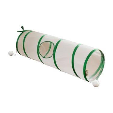 Imagem de Dualoai Túnel para Gatos, Túnel para Animais de Estimação, Dobrável, Prático, Portátil, Brinquedo Interativo para Cães, Pequenos Animais, Filhotes, Coelhos, Verde Direto