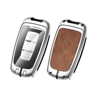 Imagem de Hyundai KIA Car Metal Key Case Capa Shell Fob Para Solaris HB20 I30 Ve
