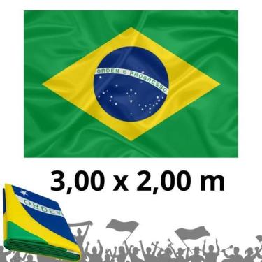 Imagem de Bandeira do Brasil 3,00X2,00 Metros Oficial para Eventos Paulista Fest