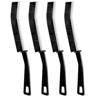 Imagem de VastWeiTao Pacote com 4 escovas de limpeza de cerdas rígidas - Escova de limpeza pequena multifuncional para banheiro, cozinha, sala de estar, argamassa, janela, veículo, torneiras, vaso sanitário