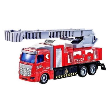 Imagem de Carro de Controle Remoto Bombeiro 20cm Escala 1:48 Recarregável DM Toy