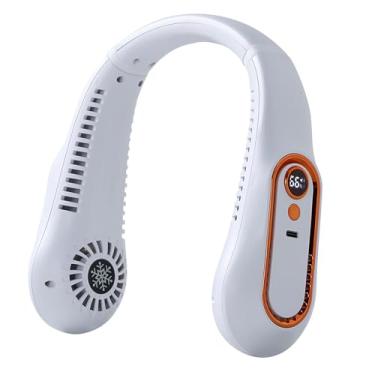Imagem de 2500 mAh (bateria de 4 a 7 horas), ventilador de pescoço, ventiladores de pescoço que sopram ar frio, ventilador portátil recarregável, ventilador de pescoço, aparelhos legais de acampamento,