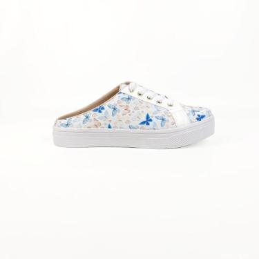 Imagem de Tênis Feminino Mule Babuche Calce Fácil - Tulip Shoes, Borboleta, 35
