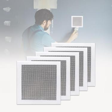 Imagem de Kit de reparo de drywall - Patch de parede de alumínio Remendo de reparo de drywall de metal resistente para fixação de furos de parede, autoadesivo, 30 x 30 cm, 5 peças