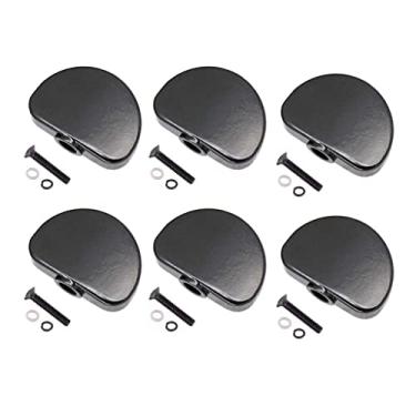 Imagem de Newmind 6 peças de plástico de cabeça de máquina de guitarra acústica botão afinador preto