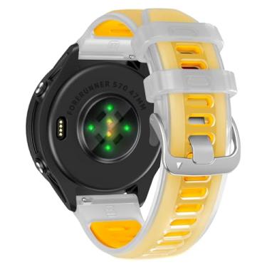Imagem de U-LIMVE Pulseira de relógio para Garmin Forerunner 570 47 mm/Forerunner 265/Forerunner 255/Vivoactive 4/Venu 3/Venu 2, pulseira de silicone de liberação rápida de 22 mm