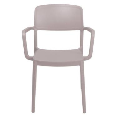 Imagem de Cadeira Tramontina Marta Em Polipropileno Camurça Com Braços